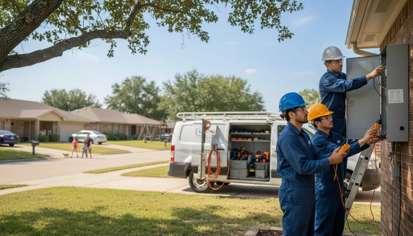 Certified electrician providing emergency electrical services in Southmayd, TX